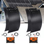 400W Semi-Flexible Solar Panel Kit, Lightweight Monocrystalline Ultra-Flexible RV Solar Panel Kit with 30A Charge Controlle for 12-24V Battery Charging Car Battery Camping Stuff Offgrid RV (4PCS 100W) - size: 400W Kit