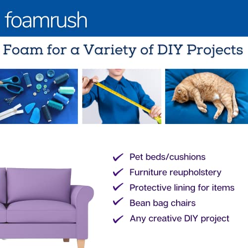FoamRush 4" x 26" x 36" Gel Memory Foam Bench Cushion Replacement Medium Firm (Upholstery Foam, Seat Replacement, Upholstery Sheet, Foam Rubber Padding, Couch, Sofa Cushion, Mattress) Made in USA - color: Gel + High Density, size: 4" x 26" x 36"