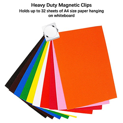 Magnetic Clips 1.77 inch, 12 Pack Heavy Duty Magnetic Clips for Whiteboard Refrigerator Classroom, Large Magnet Metal Clips for Hanging - size: 1.77"- 12 Pieces