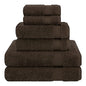 Cotton Paradise 100% Cotton Turkish Towel Set, Soft Absorbent Quick Dry, 6 Piece Towel Set, Chocolate Brown - color: Chocolate Brown