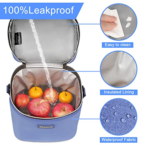 Mancro Breastmilk Cooler Bag with Ice Pack Fits 6 Baby Bottles Up to 9 Ounce, Insulated Baby Bottle Bag with Strap for Nursing Mom Daycare, Blue - color: Blue