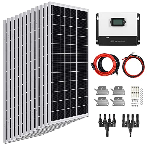 ExpertPower 1200W 12V Solar Panel Kit | 1200W Mono Rigid Solar Panels, 100A MPPT Solar Charge Controller | RV, Trailer, Camper, Marine, Off Grid, Solar Projects - size: 1200W + 100A MPPT