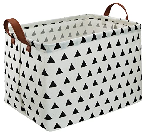 Rectangular Storage Box Basket for Baby, Kids or Pets - Fabric Collapsible Storage Bin for Organizing Toys,Nursery Basket,Clothing,Books, Gift Baskets (triangle) - color: triangle