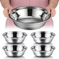 Nuogo 4 Pcs Stainless Steel Mixing Bowls Metal Mixing Bowls Extra Large Basin Salad Basin Deeper Edge Dishwasher Safe Mirror Finish for Home and Commercial, Silver (11 Inch 3.4 Qt) - size: 11 Inch (3.4 Qt)