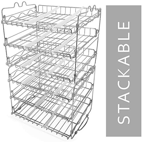 Che'mar Can Organizer for Pantry - Stackable Can Rack for 36 Cans, Canned Food Storage, Pantry Shelf, Kitchen Cabinet or Countertop. (Chrome) | for Pantry