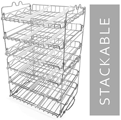 Che'mar Can Organizer for Pantry - Stackable Can Rack for 36 Cans, Canned Food Storage, Pantry Shelf, Kitchen Cabinet or Countertop. (Chrome) | for Pantry