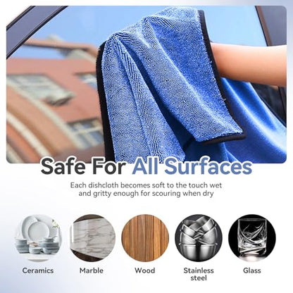 Shiny Cleaning Wipes, 3Pcs Super Absorbent Microfiber Bath Towels for Effortless Cleaning of Windows, Bathroom, Car & Home Toilet -Shiny Cleaning Wipes Shower Cleaning Cloths（15.7x23.6in） - color: Blue