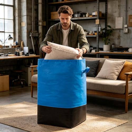 Large Capacity Storage Organizer Bag,Heavy Duty Waterproof Moving Tote Bag,Space Saver Packing Bag for Bedding,Household Items,Moving & Long Term Storage