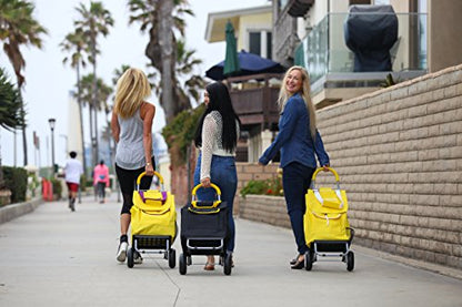 dbest products Trolley Dolly Shopping Grocery Foldable Cart Storage Mom, Blue Polka Dot - color: Daisy, style: Cart