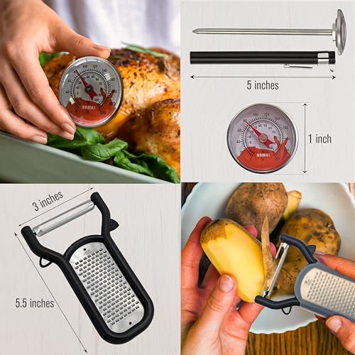 BOMKI Grilling and Camping Cooking Utensils Set for The Outdoors BBQ - Camping Utensil Set Kitchen Set Cookware Accessories Glamping Essentials Camp Stuff Camp Cooking Set (Black Pro) - style: Black Pro