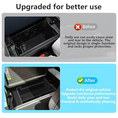 Center Console Tray Organizer Fits for RAV4 Accessories 2026 and 2026 RAV-4 Prime, Armrest Insert Container ABS Material Secondary Storage Box - size: RAV4-Center Organizer-26