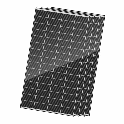 Renogy 320 Watts Solar Panels 4PCS 12V/24V N-Type 18BB Solar Panel Monocrystalline Total 1280W On/Off Grid Application Over 1000 Watt Solar Panel 25% High Efficiency for Homes Roof RV Boat Black - size: 4Pcs