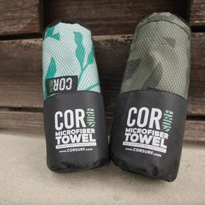 COR Surf Microfiber Beach Towel, Quick Dry Travel Towel with Mesh Bag, 62 x 30 Inch, Made from Recycled Materials (Kona) - style: Kona