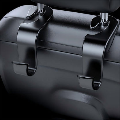 4 Pcs Garage Storage Hooks Heavy Duty Wall Hooks Car Multifunctional Seat Back Shelves Car Seat Headrest Hooks Tools - color: 4 Pcs Garage Hooks black