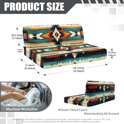 RV Dinette Cushion Covers Aztec Geometric Camper Cushion Covers Dinette Booth Set South Western RV Seat Covers for Travel Trailer Couch Sofa,1 Bench Cover and 1 Backrest Cover - color: Aztec Geometric