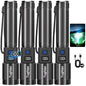 4Pack Rechargeable Flashlights High Lumens 10000LM, Super Bright Flashlight with LCD Digital Display, 5 Modes Adjustable Flash Light, LED Flashlight Powerful, Tactical Flashlights for Home