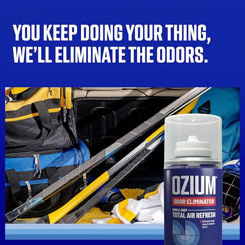 OZIUM® Air Freshener Odor Eliminator, 2oz Single Shot Total Air Refresh & Car Air Freshener – Original – 4 Pack