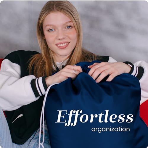 Handy Laundry Nylon XL - Large Capacity with Locking Drawstring, Machine Washable, Fits Laundry Baskets or Hampers, Holds 3 Loads of Clothes - Navy Blue (Pack of 2) - color: Navy Blue