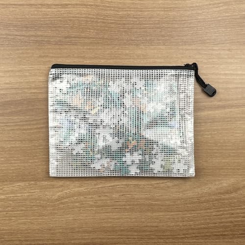 Oaimyy-A6(6"x 4.5"), Mesh Zipper Pouch Document Folders Bag Plastic Zip File Folders for School Office Supplies, Travel, Organizing Storage-Black,6 Pcs - size: A6