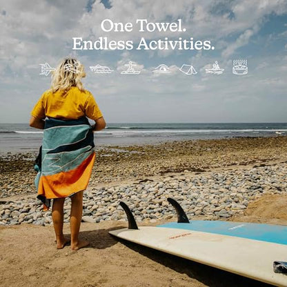 Nomadix Original Towel - Perfect for Beach, Pool, Travel, Camping, Yoga - Made with Recycled Materials - Super Absorbent - Sand Resistant - Big Sur - 72.5x30 - color: Big Sur