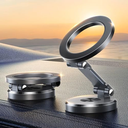JOYROOM Fits iPhone 16/16 Pro Max MagSafe Car Mount, [All Metal & 360° Adjustment] Magnetic Phone Holder for Car with N55 Strong Magnets, Car Mount for iPhone 16 15 14 13 12 & MagSafe Case, Space Gray - color: Silver