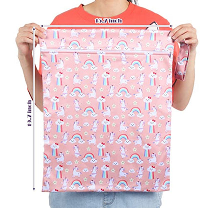 Shappy 2 Pack Large Travel Laundry Bags, Large Wet Dry Waterproof Dirty Clothes Bag for Suitcase, Swimsuit Beach Gym College Dorm Wet Bag(Unicorn) - style: Unicorn