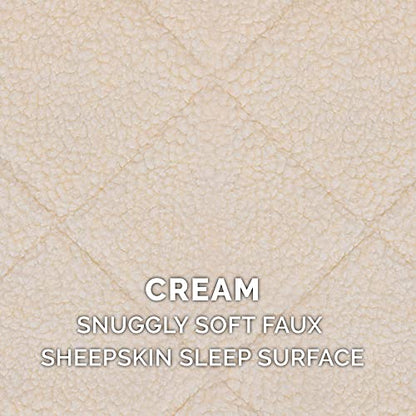 Furhaven Dog Bed for Large Dogs, 100% Washable, Sized to Fit Crates - Sherpa Fleece Bolster Crate Pad - Cream, Extra Large/XL - color: Cream, size: X-Large