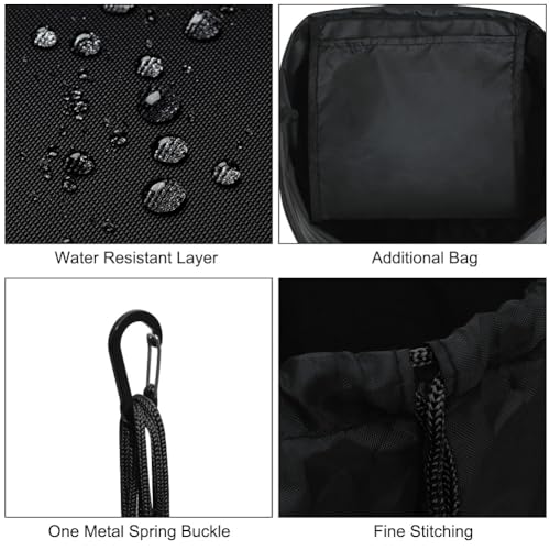 Camping Cookware Mess Kit Bag, High Capacity Camping Tableware Storage Bag, Drawstring Heavy Duty Water Resistant Cookware Organizer for BBQ Outdoor Cooking Essentials (2)