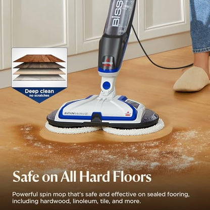 Bissell® SpinWave Hard Floor Expert Corded Spin Mop Cleaner with Washable mop Pads for Sealed Hard Floors, 20393 - style: SpinWave Corded