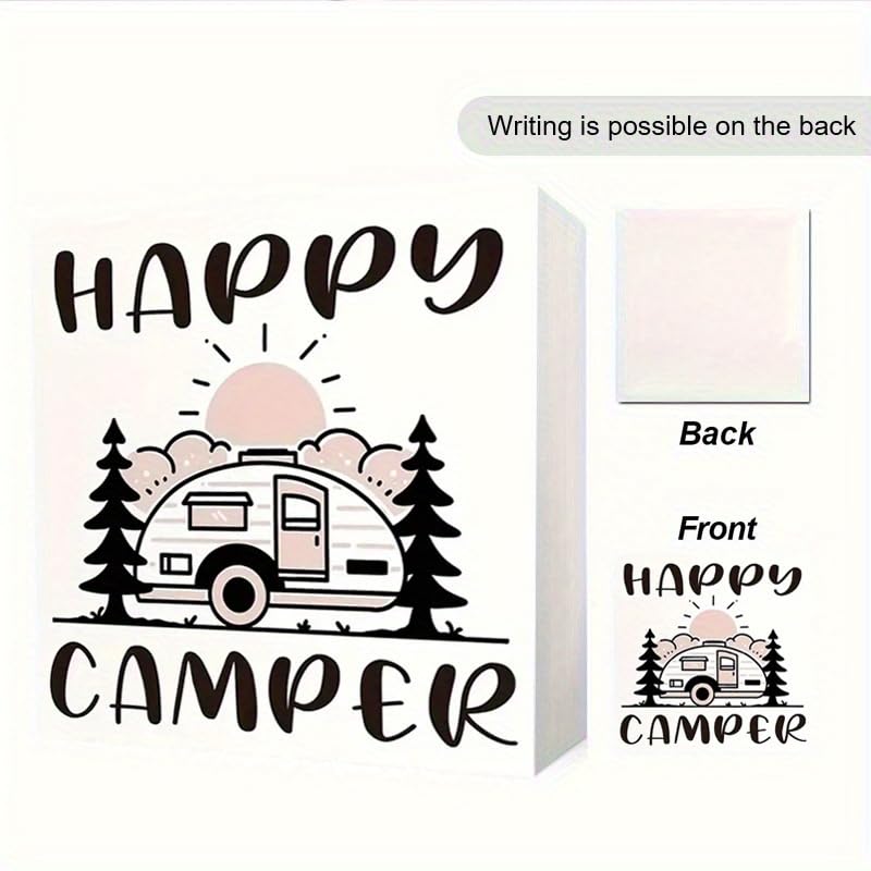 1pc Retro Style Camping-themed PVC Decorative Sign and Plaque, Suitable for Christmas Desktop Decor, Kitchen, Bathroom, Office, Farmhouse Home Decor, Ideal Present for Birthday, Halloween Thanksgiving (style A)