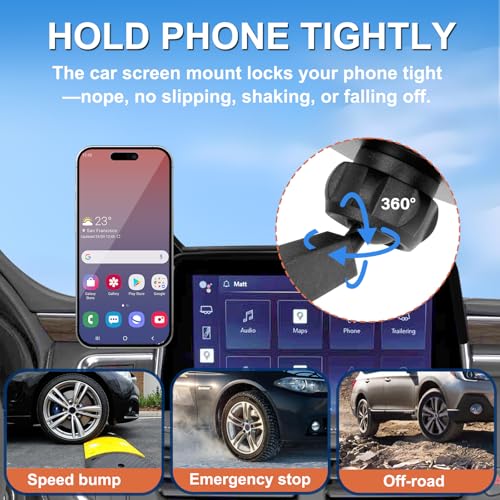 Car Phone Holder for 2021-2024 Chevy Suburban Tahoe/GMC Yukon Accessories 10.2-inch Screen Fixed Clip, Magnet Cell Phone Mount Compatible with MagSafe 360° Rotation Phone Automobile Cradles - size: 21-24 Chevy Suburban / GMC Yukon