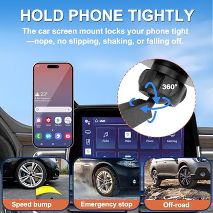 Car Phone Holder for 2021-2024 Chevy Suburban Tahoe/GMC Yukon Accessories 10.2-inch Screen Fixed Clip, Magnet Cell Phone Mount Compatible with MagSafe 360° Rotation Phone Automobile Cradles - size: 21-24 Chevy Suburban / GMC Yukon