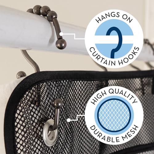 S&T INC. Shower Organizer, Shower Caddy & Bathroom Organizer, 2 Pack, Black - color: Black