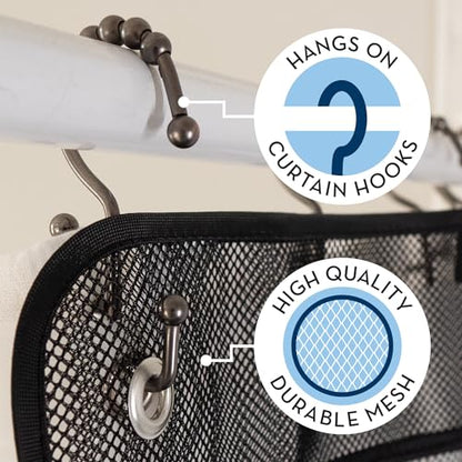 S&T INC. Shower Organizer, Shower Caddy & Bathroom Organizer, 2 Pack, Black - color: Black