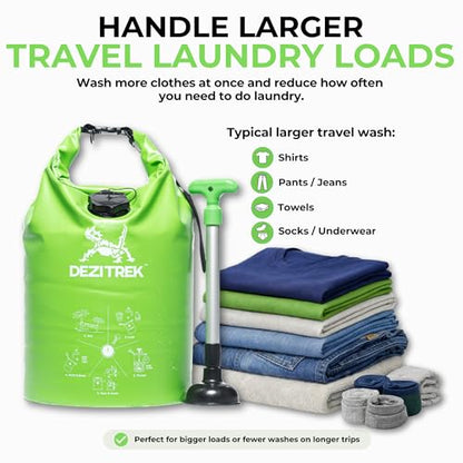 LARGE Portable Washing Machine – Off-Grid Laundry System, High Capacity Manual Clothes Washer with Plunger, No Power Needed, for Camping, RV, Travel - size: Large