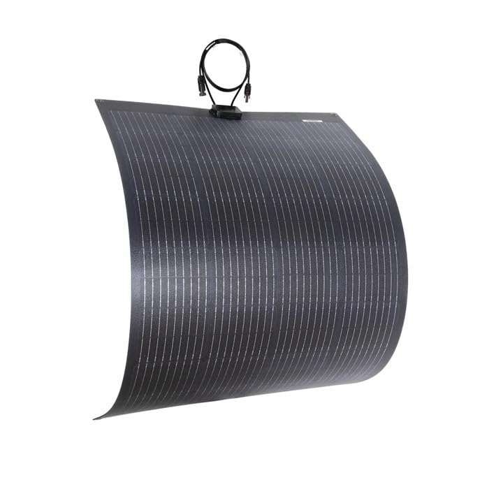 Lensunsolar 150W 12V ETFE Black Flexible Solar Panel, 43.3x28in, PERC 9BB 23.5%+ Efficiency Mono Solar Cells, for Campers, RVs, Boats,Camping, Tent - size: 150W/43.3in x 28in