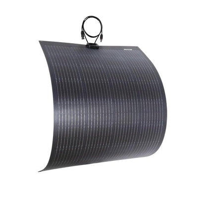 Lensunsolar 150W 12V ETFE Black Flexible Solar Panel, 43.3x28in, PERC 9BB 23.5%+ Efficiency Mono Solar Cells, for Campers, RVs, Boats,Camping, Tent - size: 150W/43.3in x 28in