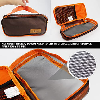 Cooking Utensil Storage Bag Grill Cookware Organizer Travel Set Portable Tableware Fork Spoon Chopsticks Organizer Tote for Outdoor Travel Picnic Camping（0range）