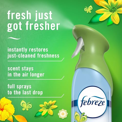 Febreze Air Mist, Air Freshener Spray, Odor Fighting Room Spray, Deodorizer for Home Bathroom Kitchen Office Apartment Dorm Room Classroom, Gain Original Scent, 8.1oz (Pack of 6) - style: Gain Original