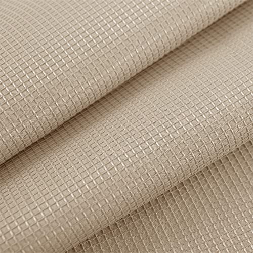 Valea Home Waffle Weave Textured Bathroom Window Curtains Water Repellent Short Curtains Window Covering Half Window Curtains Kitchen Tiers, Taupe, 36 x 36 inches, Set of 2 - color: Taupe, size: 36"W x 36"L (Pack of 2)