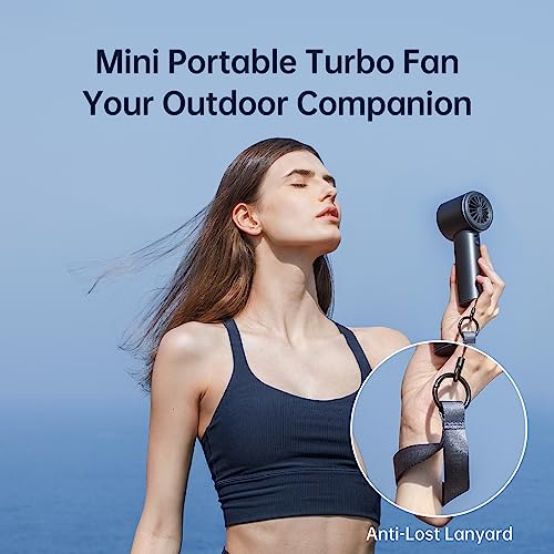 JISULIFE Handheld Fan Pro1S - Next-Gen Airflow: 12 Hours Runtime, Pearlescent ABS - Elegant Strength, 1-100 Speed Scroll Wheel, 3600mAh-Portable Fan for Travel, Gifts for Women Men(Stellar Blue) - color: Stellar Blue