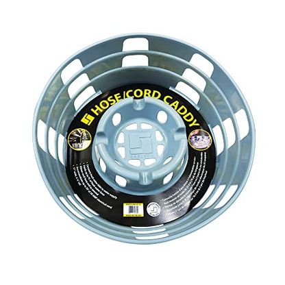 Stromberg Carlson HC-75 RV Hose and Cord Caddy for Campers and Trailers, Compact Organizer for Power Cables and Water Hoses, Durable Outdoor Storage Solution Holds 75' Fresh Water Hose, 17"x6.5", Gray