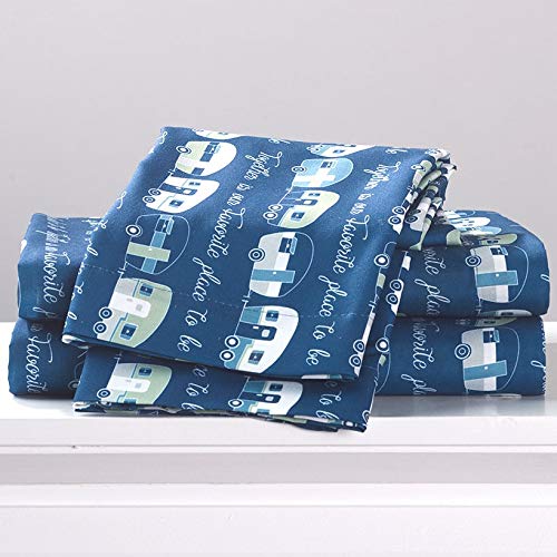 The Lakeside Collection Our Favorite Place is Together Bedding Sheet Set with Pillowcases - Twin - 3 Pieces,Blue/Gray - size: Twin Sheets