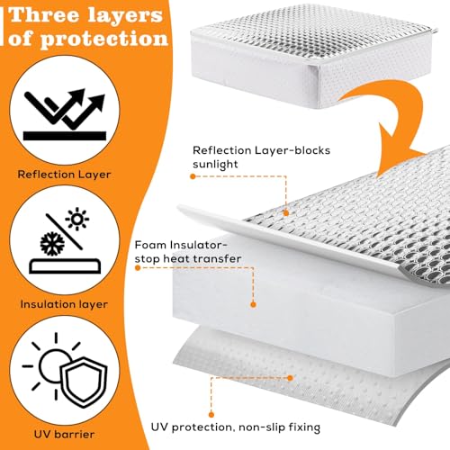 1PCS RV Skylight Insulator 14x14x2.8,RV Vent Insulator and Skylight Covers,Waterproof RV Vent Covers for Inside Camper,RV Sunroof Skylight Shade Skylight Pillow for Shower