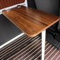 Foldable Rv Table with 2 Cup Slots, Wall Mount Folding Picnic Table Space-Saving Computer Desk Workstation, Wood Camper Table for RV, Home Office, Bedroom or Kitchen, Wood - color: Wood