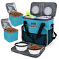 BAGLHER Dog Travel Bag, Pet Travel Bag (ALL Pet Travel Supplies), With 2 Pet Food Containers and 2 Collapsible Silicone Bowls; Essential Kits for Pet Travel Sky Blue - color: Sky Blue, size: Medium