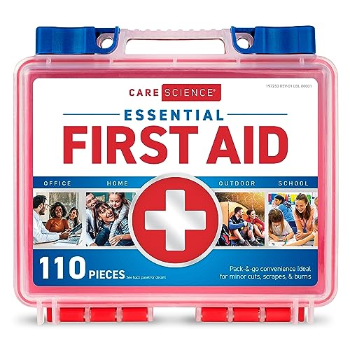 Care Science First Aid Kit, 110 Pieces | Professional Use for Travel, Work, School, Home, Car, Emergency, Survival, Camping, Hiking, and More - size: 110 Piece Set