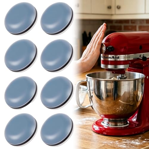 8PCS Appliance Sliders for Kitchen Grey,Self-Adhesive Small Kitchen Appliance Slider Hacks Easy to MovIing & Space Saving Must Have Gadgets Mixer Accessories for countertop - size: 8Pcs-19mm-Grey