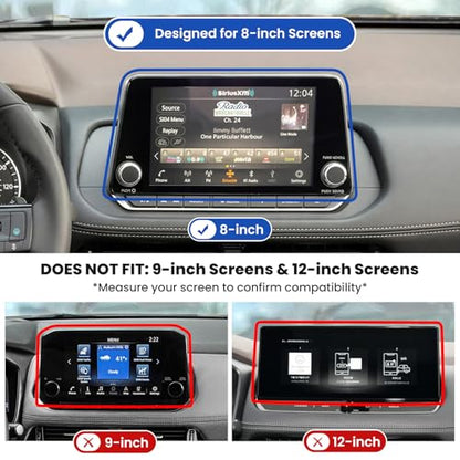 8-Inch Screen Only Dashboard Organizer for Nissan Rogue 2021-2026, Behind Screen Dashboard Tray for 21-26 S/SV, 21-23 SL, 25-26 Rock Creek, Anti-Slip ABS Storage Box with Sunglasses Holder
