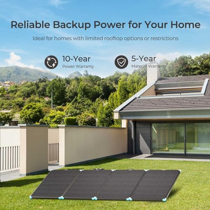 Renogy 220W Portable Solar Panel Suitcase, 23% High Efficiency Foldable Solar Charger for Power Station, Durable for Decades, with Sturdy Kickstands, IP67 Waterproof for RV Camping Off-Grid Blackouts - size: 220W Solar Suitcase